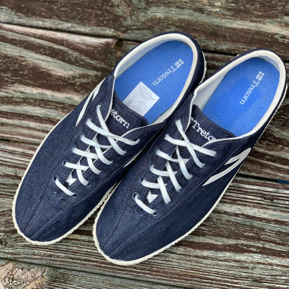 Vintage Tretorn Blue Soft Top Sneakers US 11.5